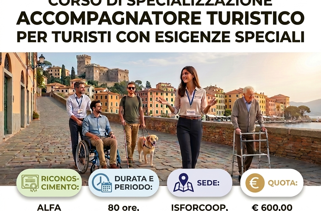 Bando corso di specializzazione per accompagnatore turistico per turisti con esigenze speciali